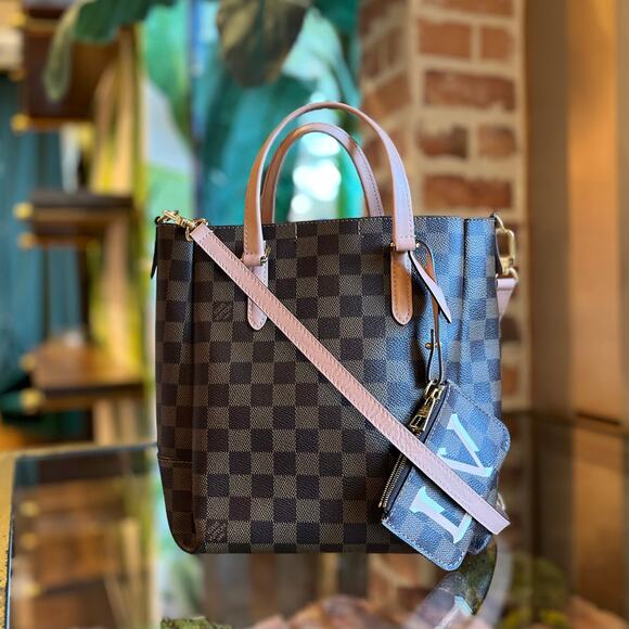LOUIS VUITTON Damier Ebene Canvas Belmont PM Tote - Picture 1 of 12